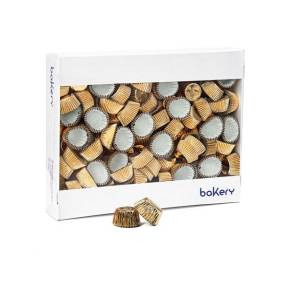 Set 2500 buc Forme de copt minibriose-ø 32 x 22 h mm-Auriu-Decora