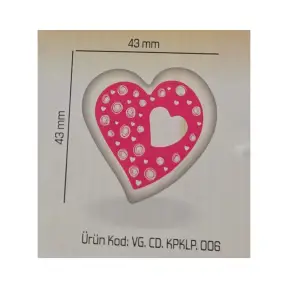 Set 288 buc decor din ciocolata alba  - Inima Roz cu puncte albe 43x43mm - Korinitta