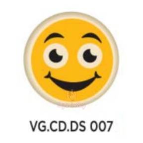 Set 288 buc decor din ciocolata - Emoticon Fata Zambitoare - 43x43 mm 