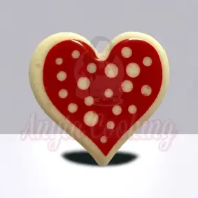 Set 288 buc decor din ciocolata - Inima cu buline - Korinitta