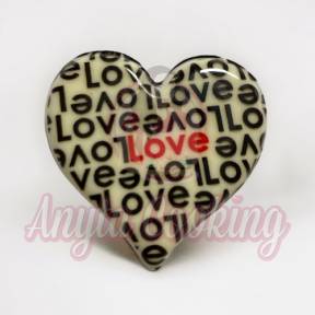 Set 288 buc decor din ciocolata - Inima cu Love - Korinitta