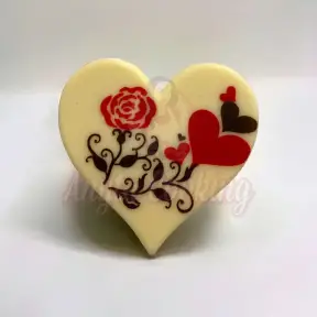 Set 288 buc decor din ciocolata - Inima cu Modele - Korinitta