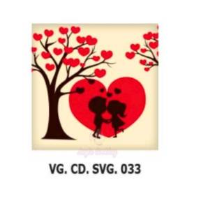  Set 288 buc decor din ciocolata - Patrat alb cuplu indragostit - 40x40 mm 
