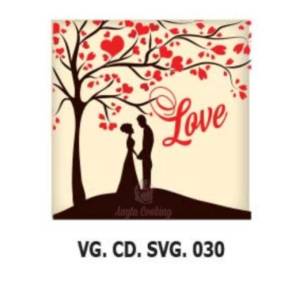 Set 288 buc decor din ciocolata - Patrat alb Love - 40x40 mm 