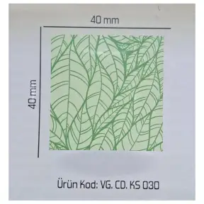 Set 288 buc decor din ciocolata - Patrat cu linii verzi