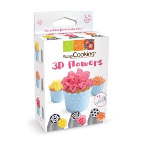 Set 3 buc Duiuri Rusesti pentru flori 3D + 3 pos- Scrapcooking
