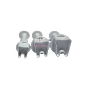 Set 3 Decupatoare cu ejector - Dinte - 12, 16, 20 mm