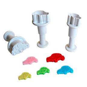 Set 3 mini decupatore cu ejector - mașinuțe-Dekofee