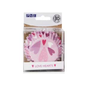 Set 30 buc Forme de copt briose - LOVE HEARTS - PME