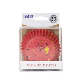 Set 30 buc Forme de copt briose - PINK&amp;GOLD - PME