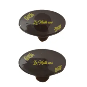 Set 320 decor ciocolata NEAGRA - La Multi Ani - OVAL - Dr Gusto