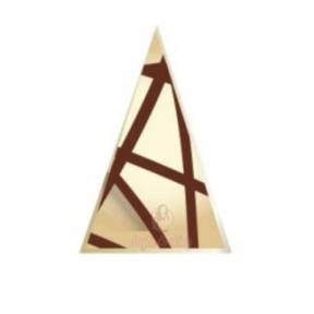  Set 384 buc decor din ciocolata - Triunghi alb cu maro - 35x55 mm (EXP: 2024-iulie)