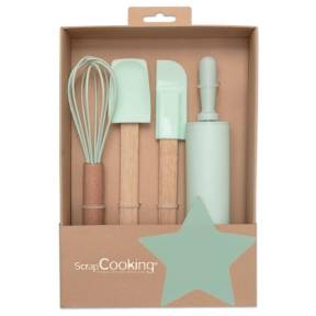 Set 4 buc Ustensile - Turcoaz - Scrapcooking