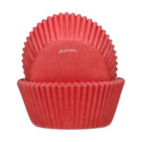 Set 48 buc Forme de copt briose - ROSU- Funcakes