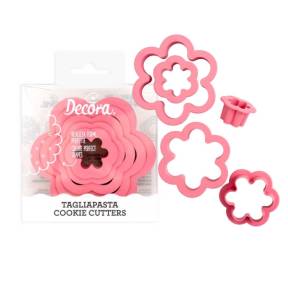 Set 5 buc Decupator in forma de floare - 1,5 - 2,5 - 3,5 - 5 - 6,5 - 8 x 2,2 h cm - Decora