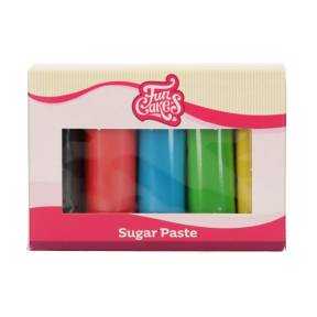 Set 5 culori Fondant culori de baza- 5x 100 GR- Funcakes - Anyta Cooking 