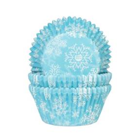 Set 50 buc Forme de copt briose-Snow Cristal Blue-House of Marie