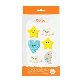 Set 6 buc Decoratiune din zahar-Baby Boy-3,5 cm-Decora