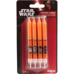 Set 6 buc Lumănare tort - Star Wars- 9 CM - Dekora