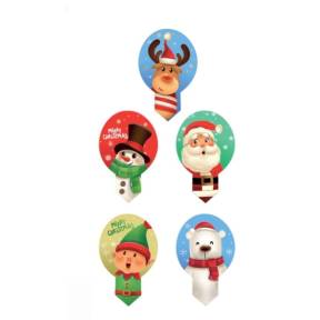 Set 6 Decor comestibil din wafa - FIGURINE DE CRACIUN - 6,5 x 4 cm - Dekora