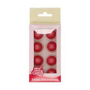 Set 8 buc Bilute din Ciocolata culoarea ROZ INCHIS - DARK PINK - Ø 2cm - FunCakes