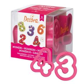 Set 9 buc Decupatoare din plastic- NUMERE-5.2x2.2cm- Decora