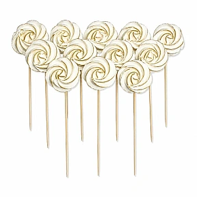 Set decor comestibil - „Bezea alba cu contur” 14 buc - Anyta Cooking