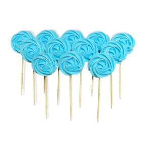   Set decor comestibil - „Bezea albastră cu margine M” 12 buc - Anyta Cooking 