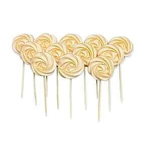 Set decor comestibil - "Bezea Crem cu contur" - 12 buc - Anyta Cooking