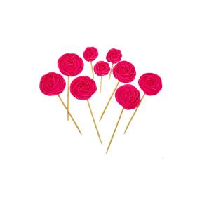   Set decor comestibil din Bezea - Premium Roz - Anyta Cooking 