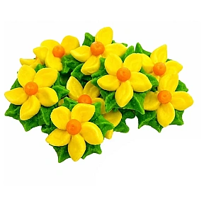Set decor comestibil - "Floare de padure galbena" - 11 buc - Anyta Cooking