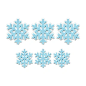 Set decor comestibil - "Fulgi de nea albastri 2D" - 6 buc - Anyta Cooking