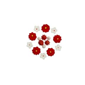  Set decor comestibil - "Tandrețea culorilor roșii" 16 buc - Anyta Cooking 