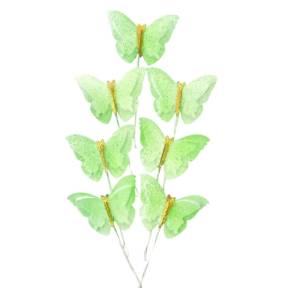 Set decor din vafă comestibila - „Fluturași lime”  - Anyta Cooking