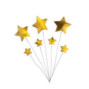 Set decor din vafă comestibila - stele aurii - Anyta Cooking