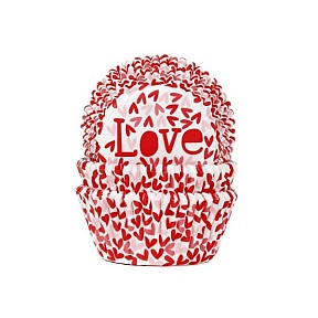 Set Forme Briose Inimioare Rosii Love – 50 bucati – House of Marie