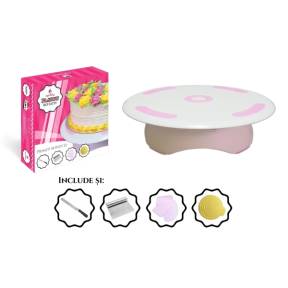 Set Platou Rotativ cu Ustensile pentru Decorat - Anyta Cooking