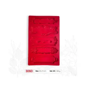 Mulaj din silicon Tăblițe text/Rame - (M3060) - 18 x 11 cm - Anyta Cooking