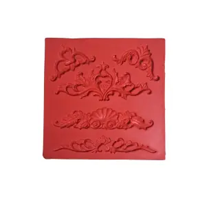 Mulaj din silicon Coronite si dantele (M3072) - 10 cm - Anyta Cooking