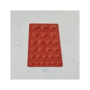 Mulad din silicon mini Inimioare Diamantate (MSG90) - 20 x 30 cm -  Anyta Cooking