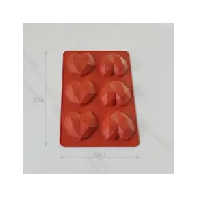 Mulaj din silicon Inimi Diamantate (MSM10) - 20 x 30cm - Anyta Cooking