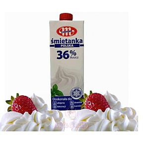 Smântână naturală pentru friscă 36% UHT, grăsime - 1L - MLEKOVITA - Anyta Cooking
