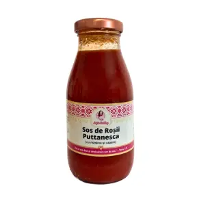 Sos de rosii natural Puttanesca cu masline cu capere - 250g - Anyta Cooking