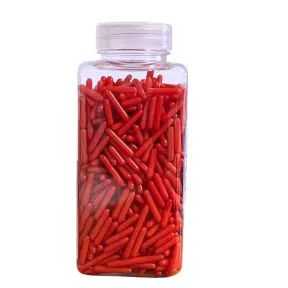 Sprinkles Rods-Decor Zahar Tije - 250 gr - Rosu - Dr Gusto