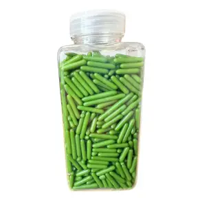 Sprinkles Rods-Decor Zahar Tije - 250 gr - Verde - Dr Gusto