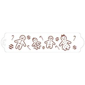 Stencil Gingerbread family/Familia turta dulce - 7 x 30 cm - Decora