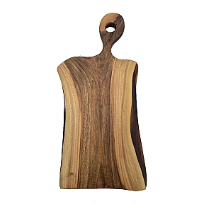 Tocător din Lemn de Nuc Masiv cu Mâner Rotund - Realizat Manual - 55,5 x 22,5 x 2,5 cm