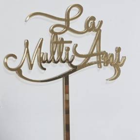 Topper Tort "La Multi Ani" ,AURIU, - Anyta Cooking