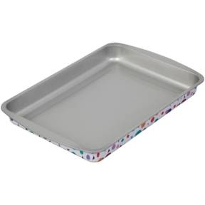 WILTON SEMI-DISPOSABLE TIN GEO OBLONG 22X32CM