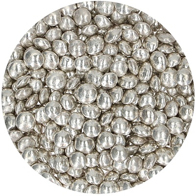 Decor din ciocolata culoare SILVER METALIZAT- 80 gr - Funcakes - Anyta Cooking